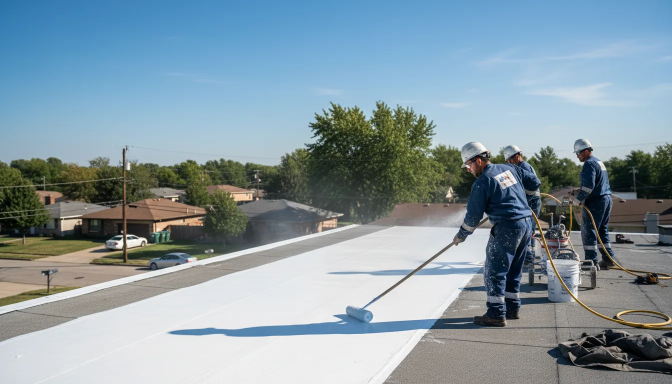 Commercial roof coating in Quakake, PA near me